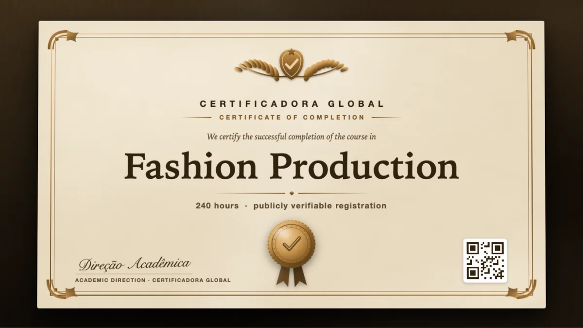 Cover of the Fashion Production course
