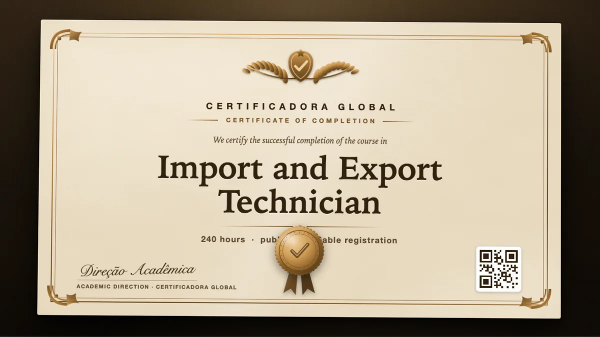 Cover of the Import and Export Technician course