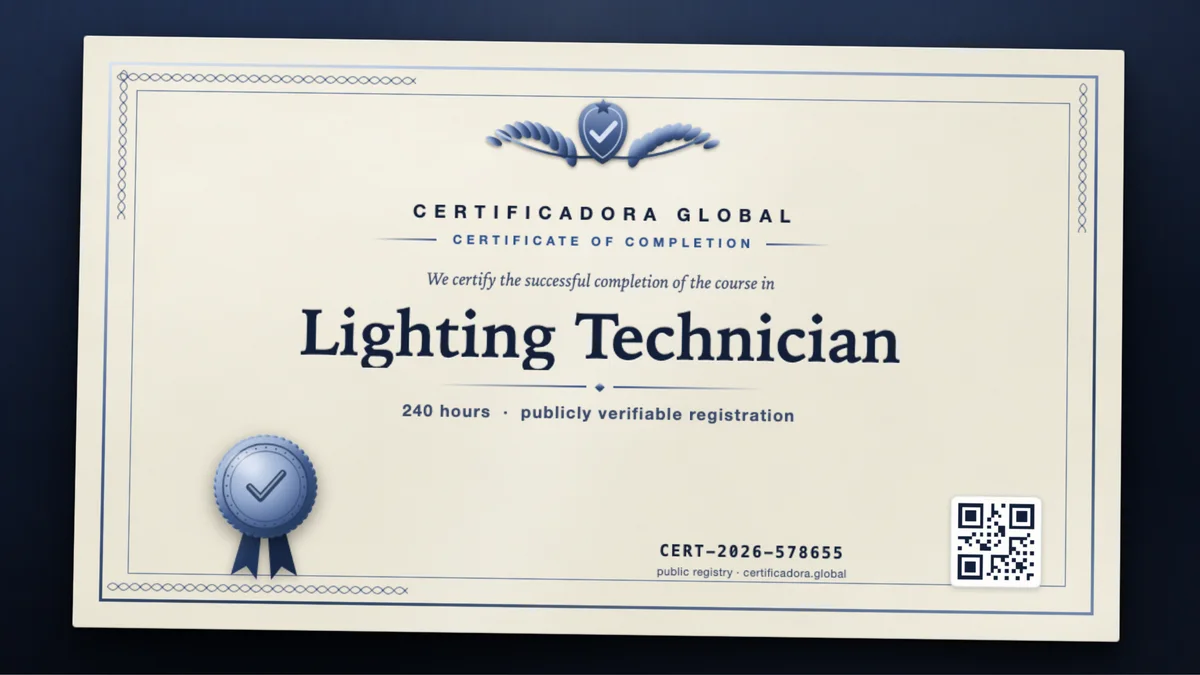 Cover of the Lighting Technician course