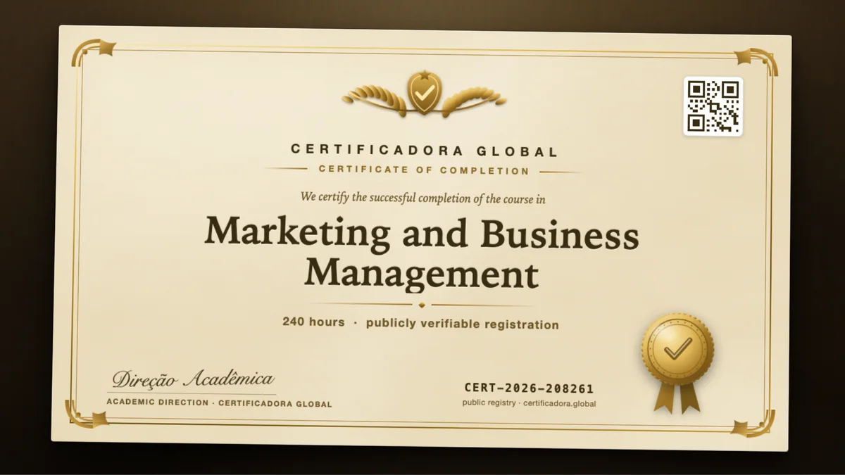 Cover of the Marketing and Business Management course