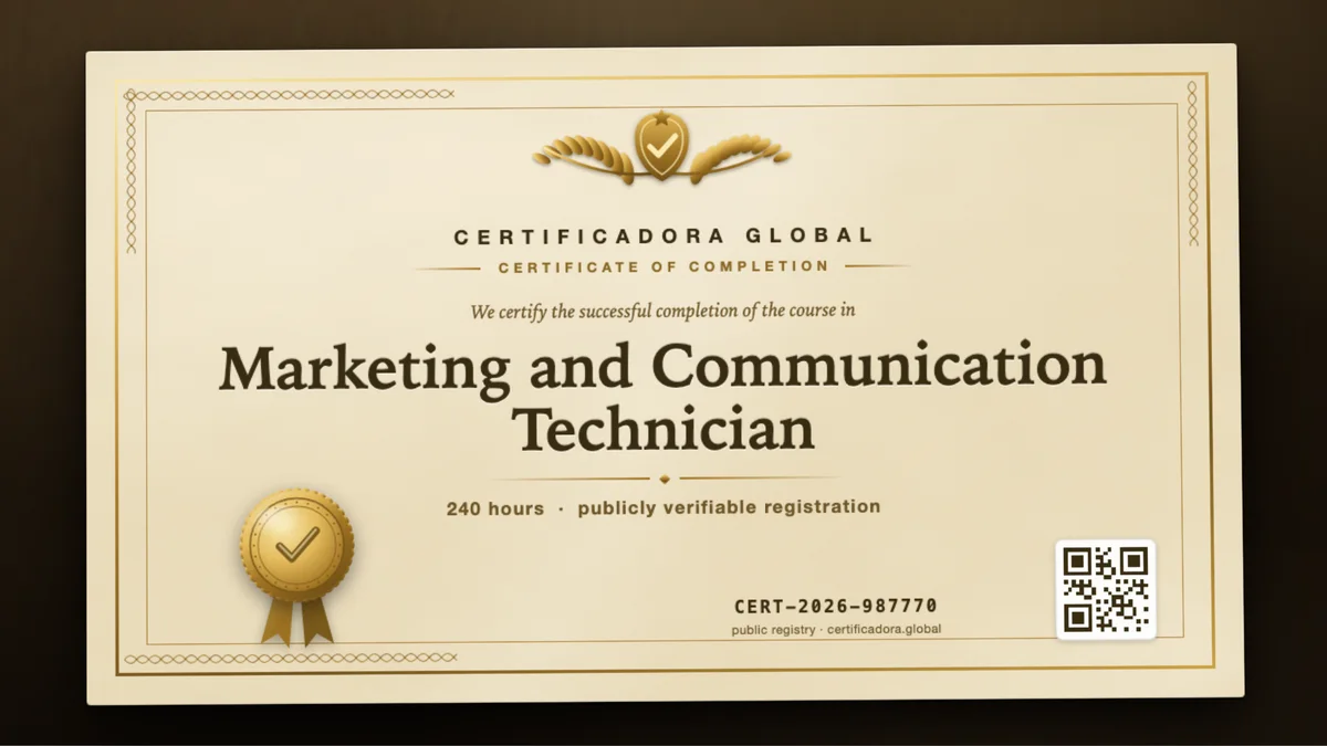 Cover of the Marketing and Communication Technician course