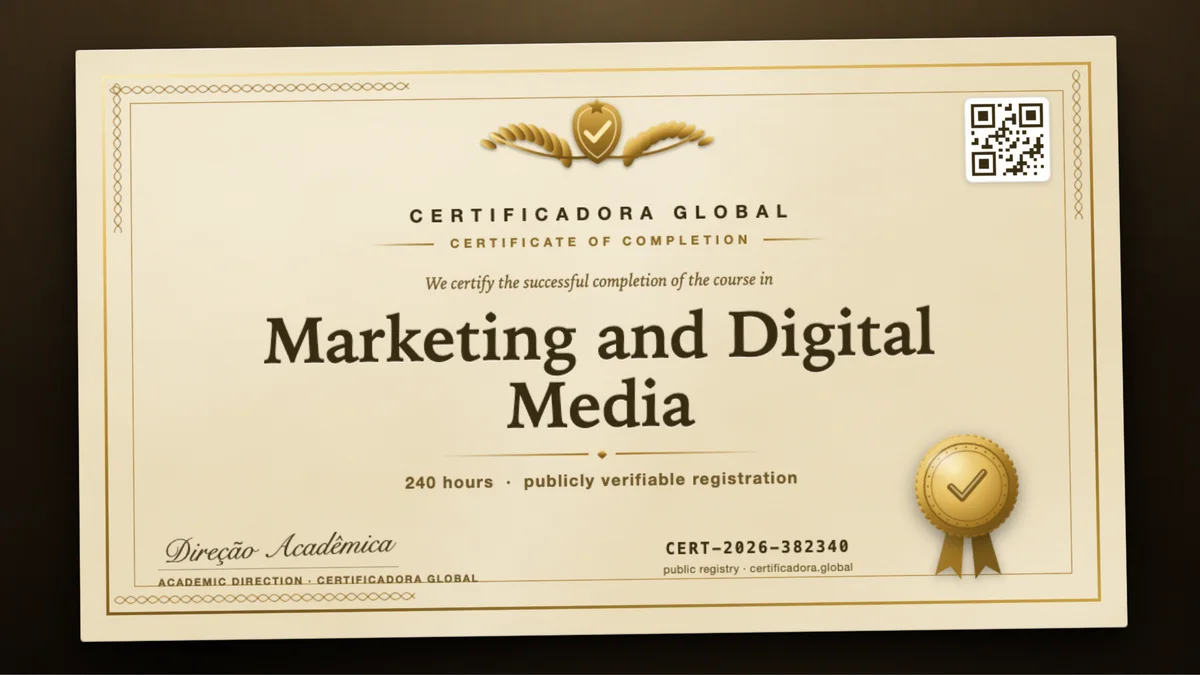 Cover of the Marketing and Digital Media course