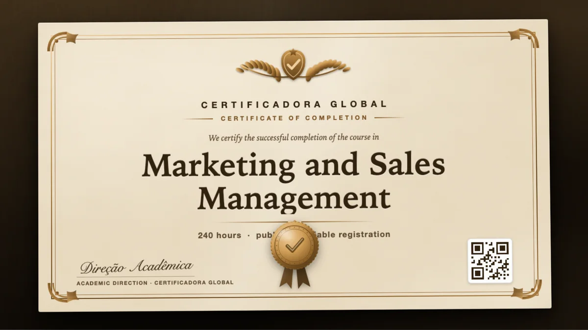 Cover of the Marketing and Sales Management course