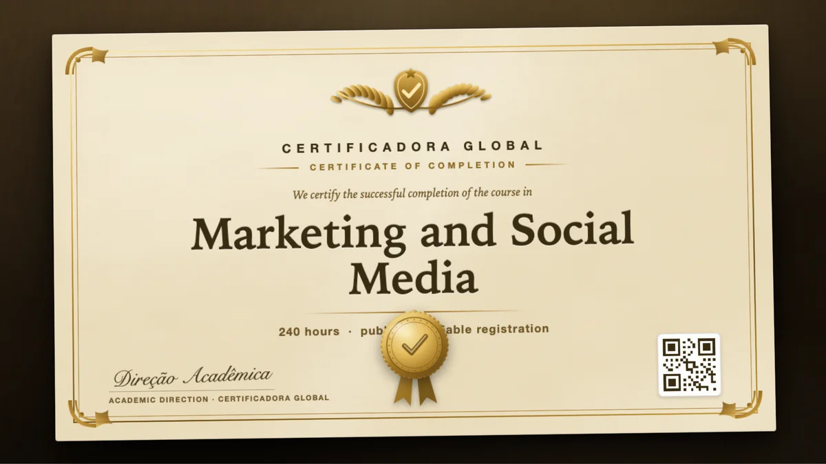 Cover of the Marketing and Social Media course