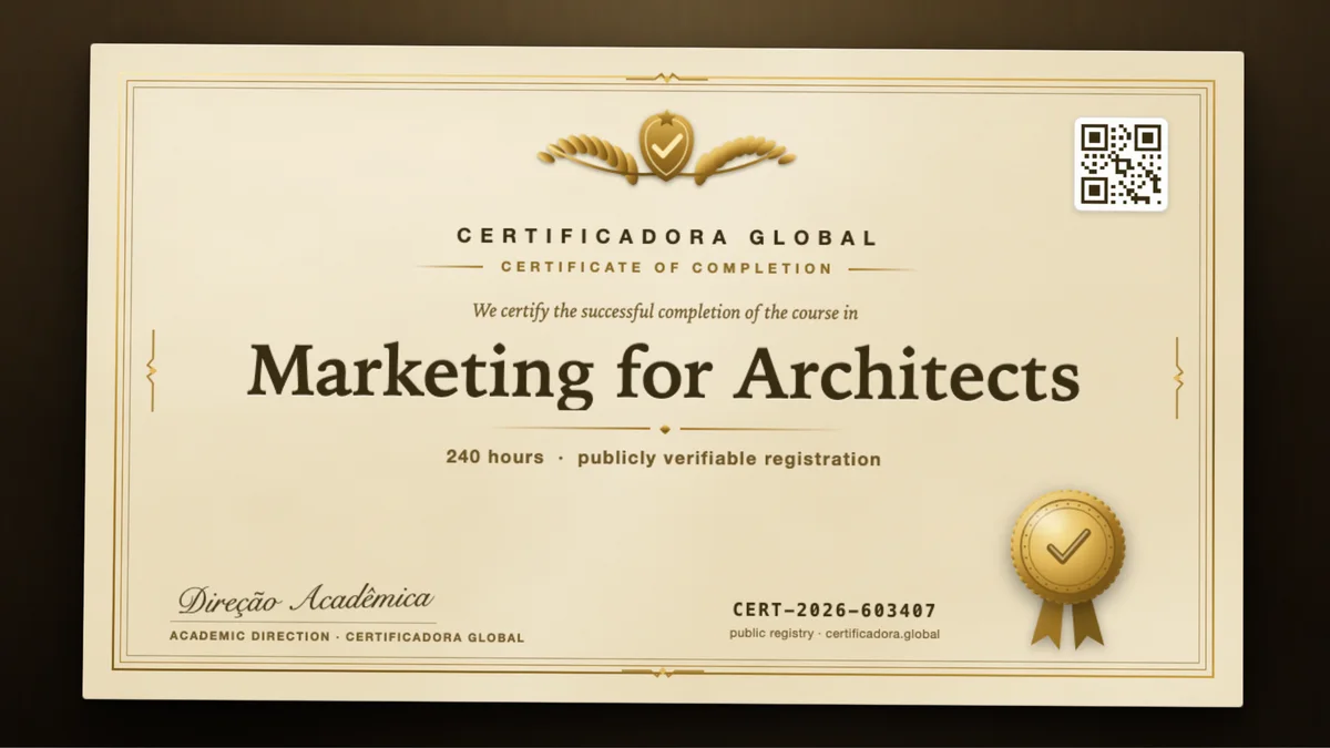 Cover of the Marketing for Architects course