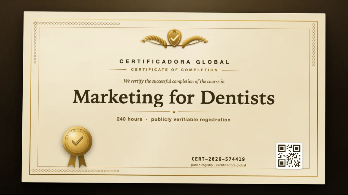 Cover of the Marketing for Dentists course