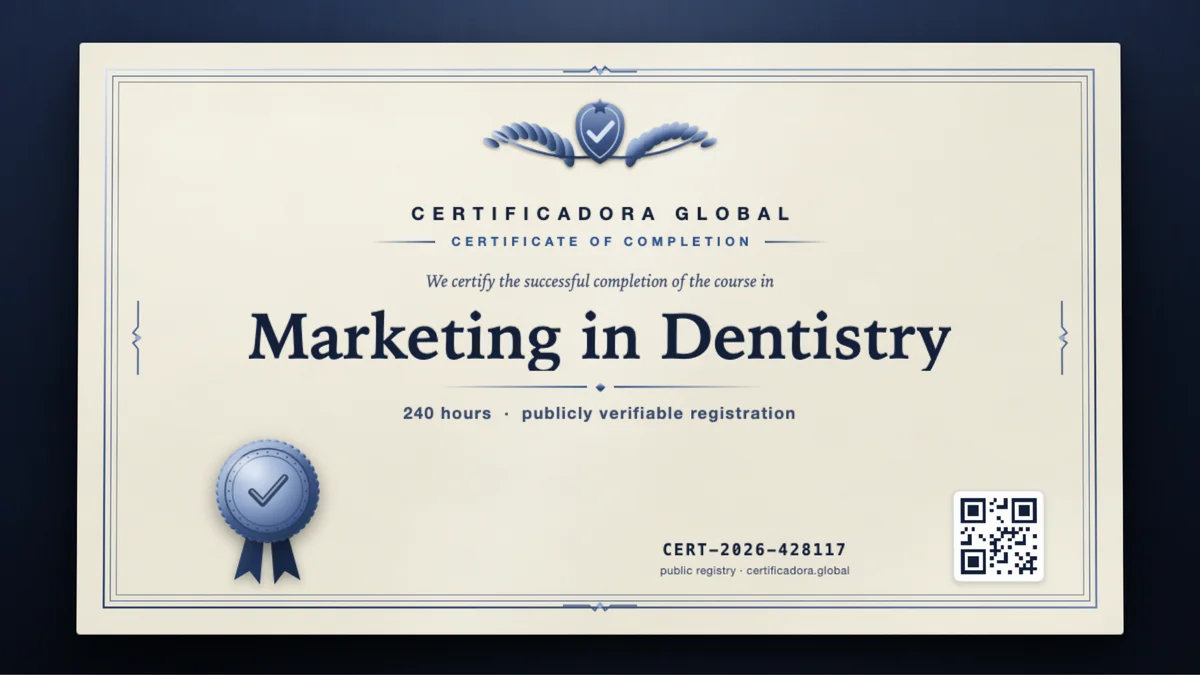 Cover of the Marketing in Dentistry course
