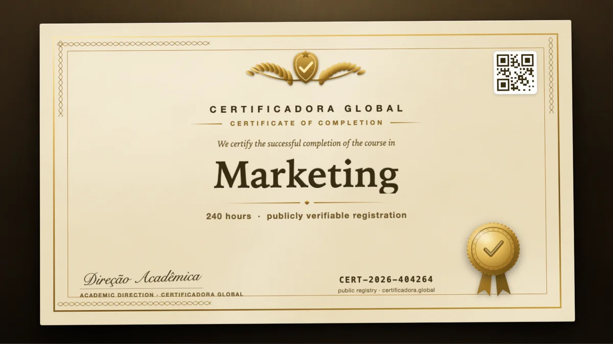 Cover of the Marketing course