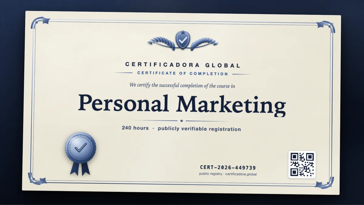 Cover of the Personal Marketing course