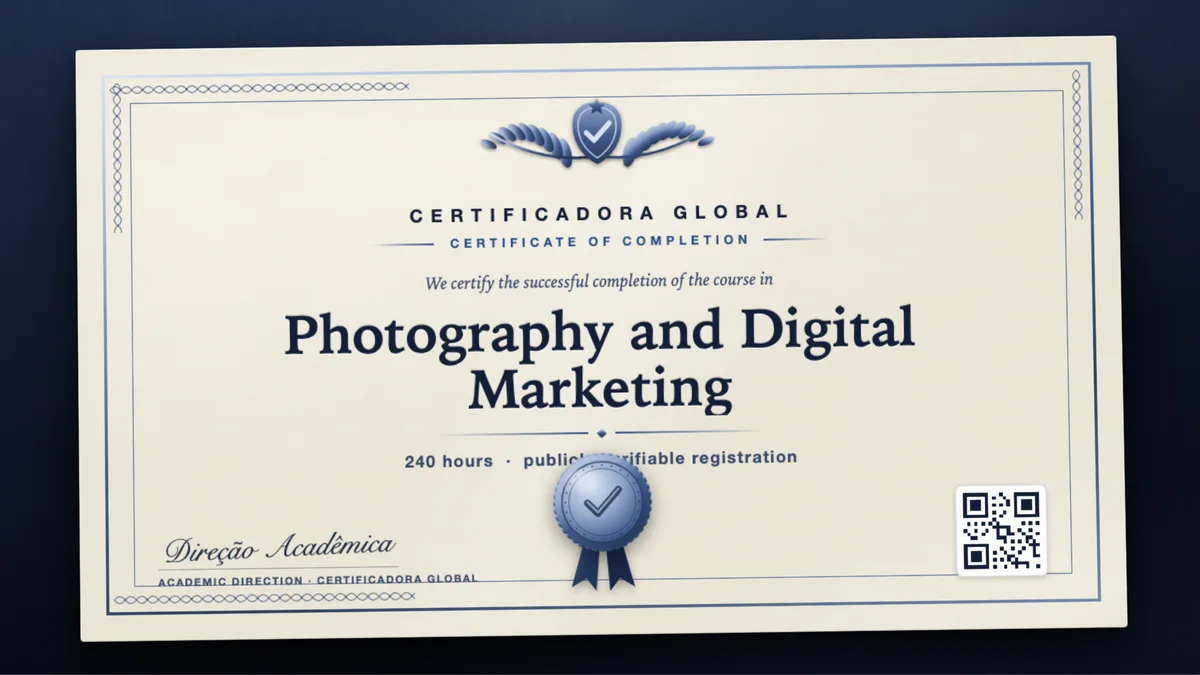 Cover of the Photography and Digital Marketing course