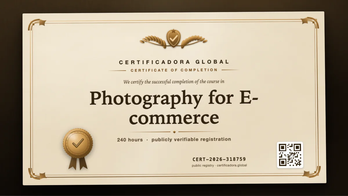 Cover of the Photography for E-commerce course