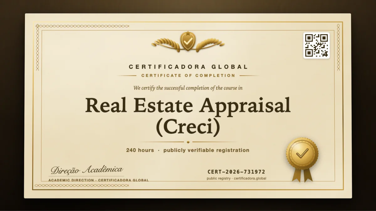 Cover of the Real Estate Appraisal (Creci) course