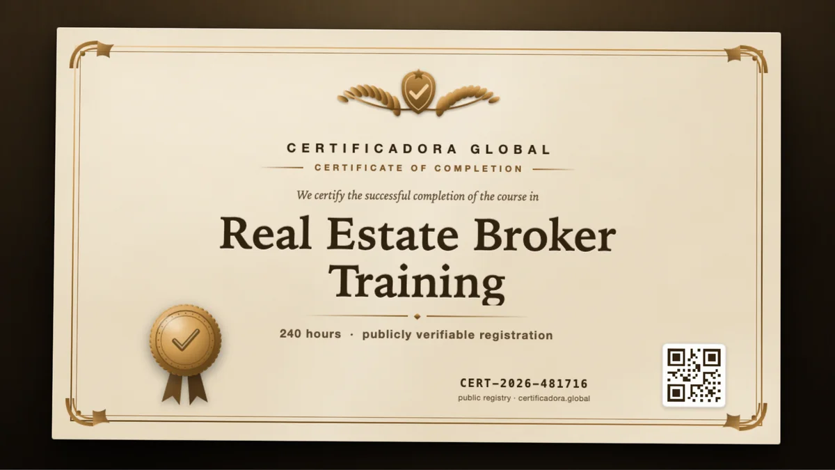Cover of the Real Estate Broker Training course