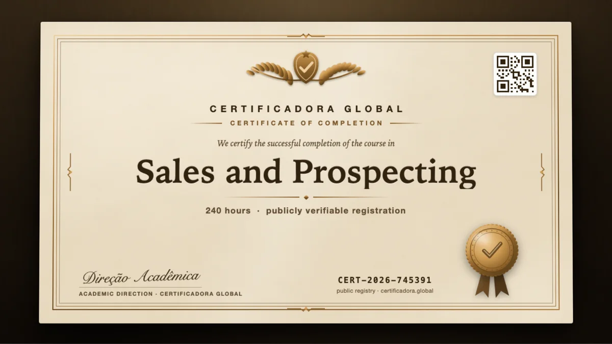 Cover of the Sales and Prospecting course