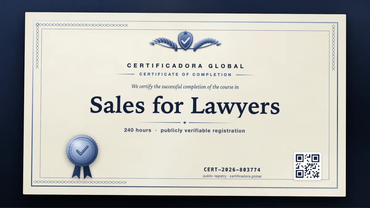 Cover of the Sales for Lawyers course