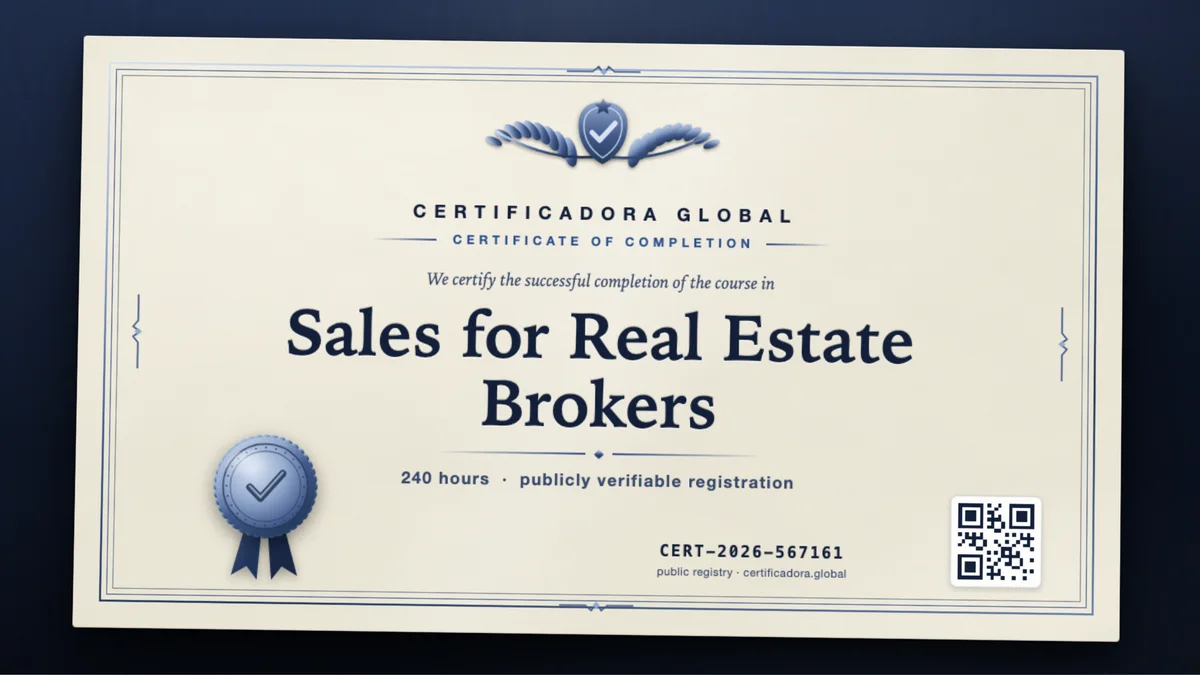 Cover of the Sales for Real Estate Brokers course