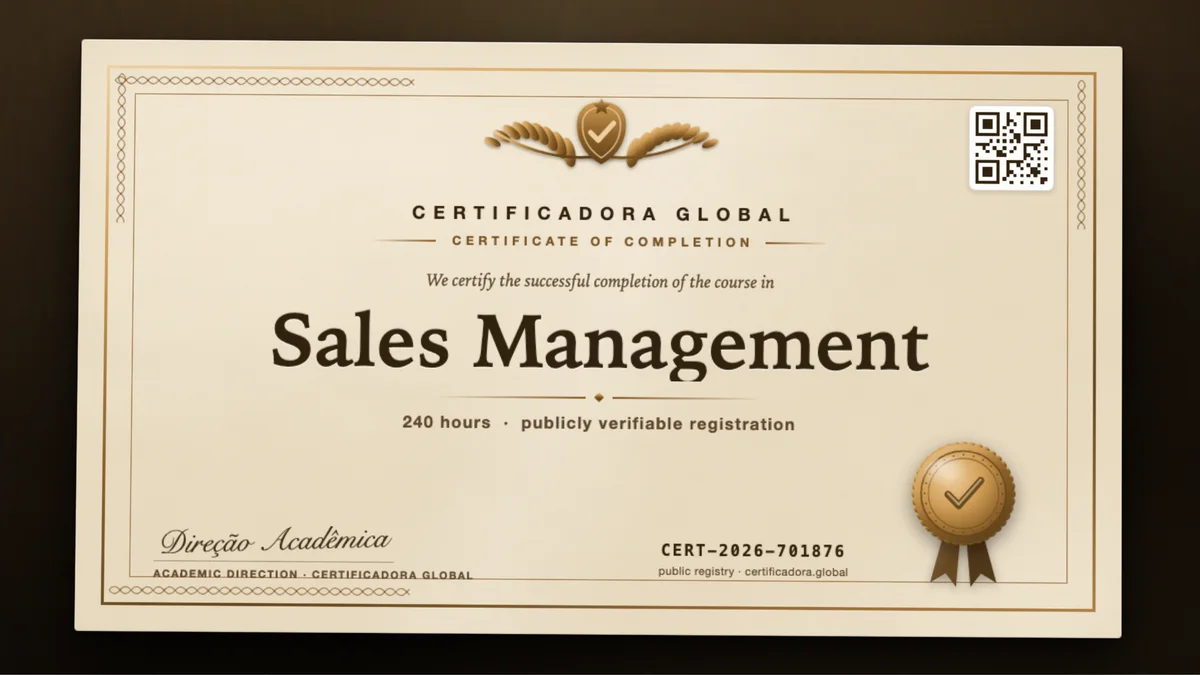 Cover of the Sales Management course