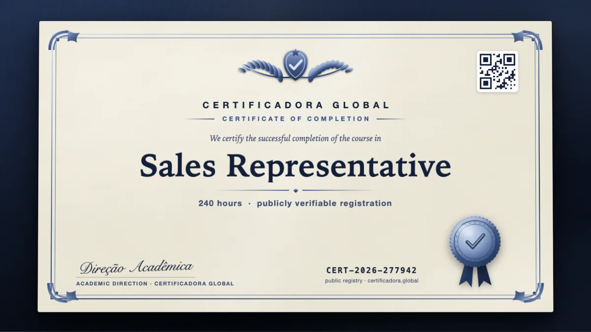 Cover of the Sales Representative course