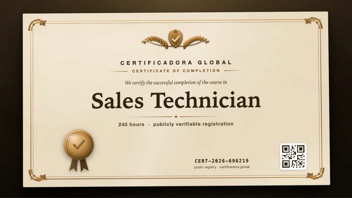 Cover of the Sales Technician course