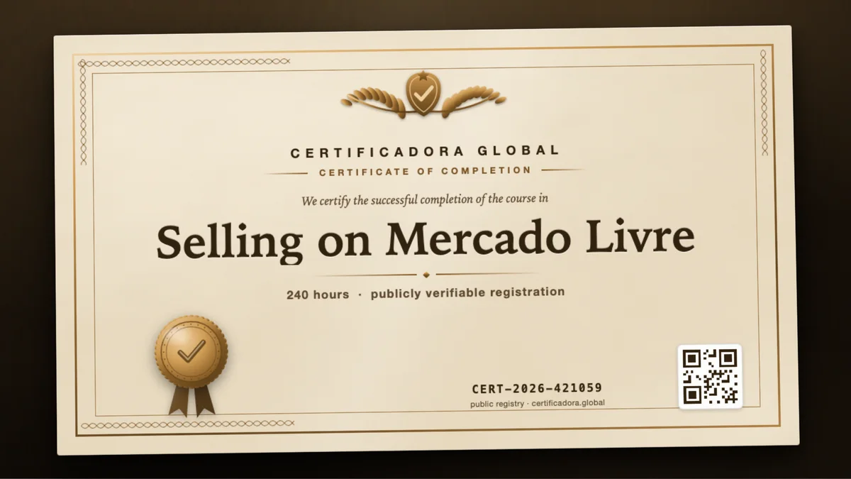Cover of the Selling on Mercado Livre course