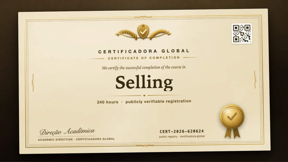 Cover of the Selling course