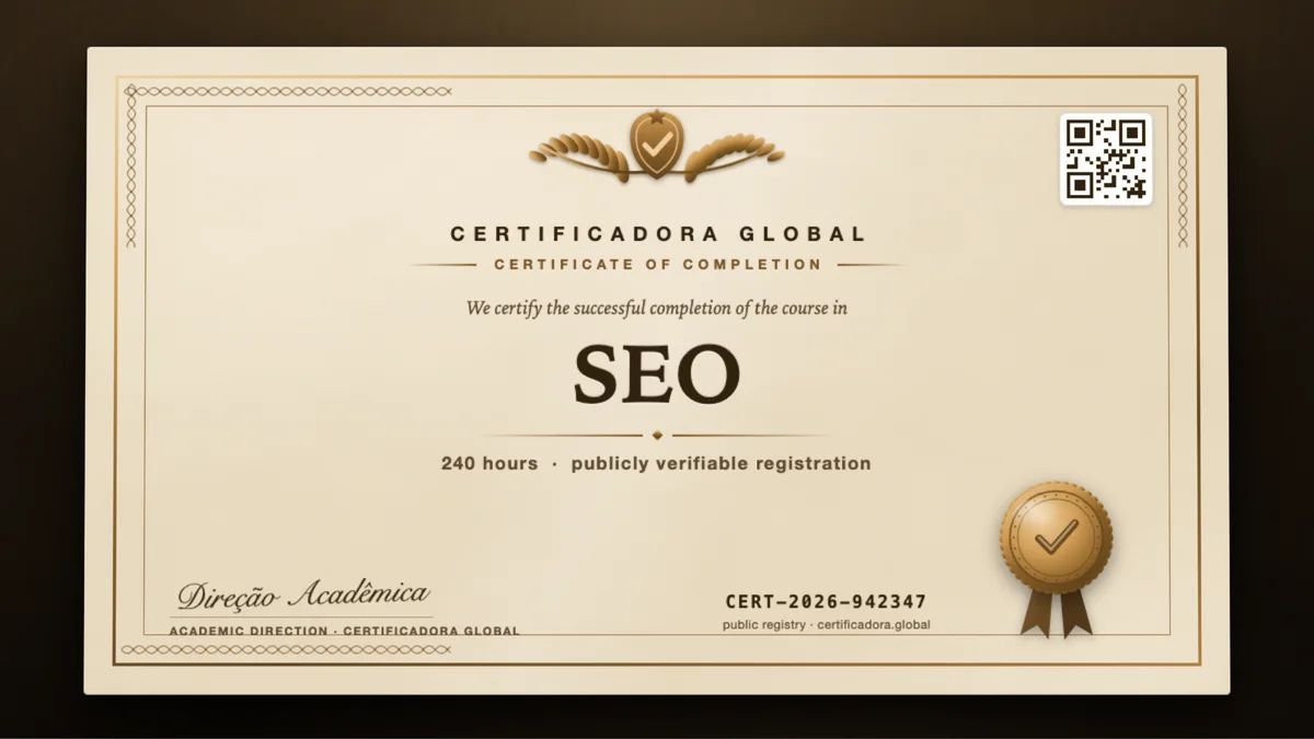 Cover of the SEO course