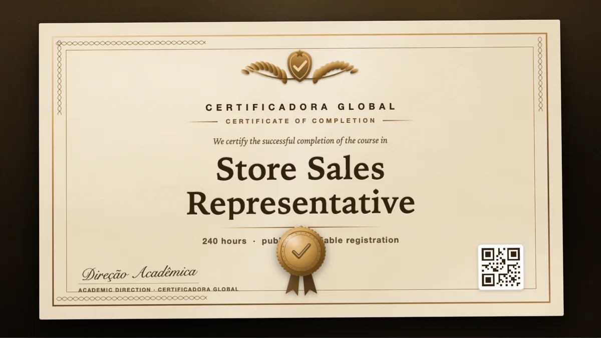 Cover of the Store Sales Representative course