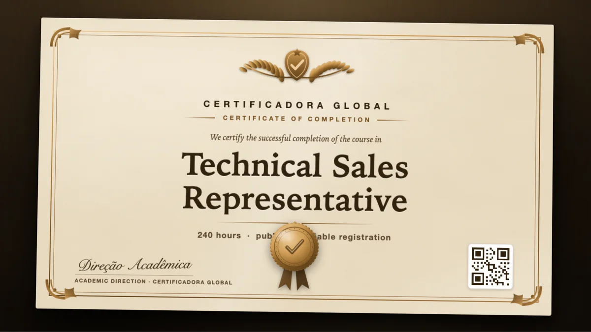 Cover of the Technical Sales Representative course