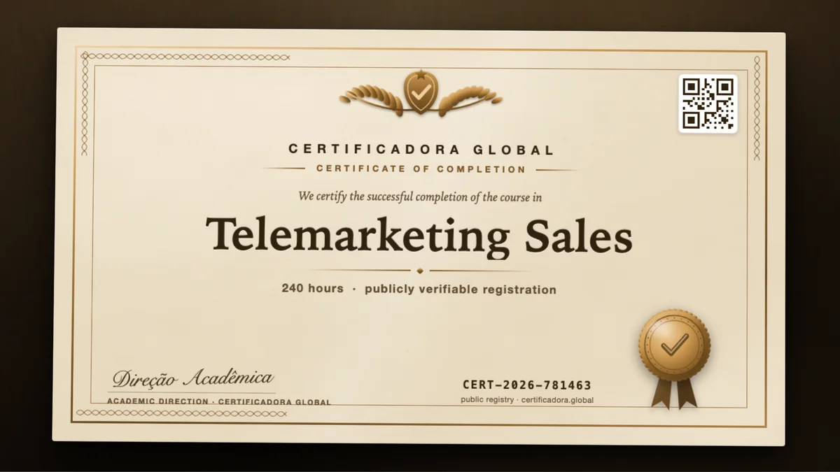 Cover of the Telemarketing Sales course