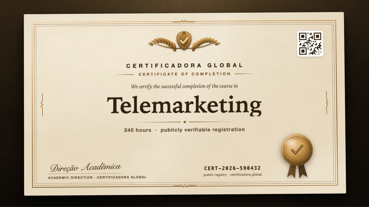 Cover of the Telemarketing course