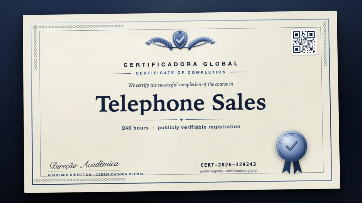 Cover of the Telephone Sales course
