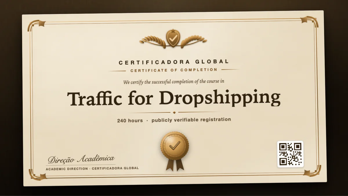 Cover of the Traffic for Dropshipping course
