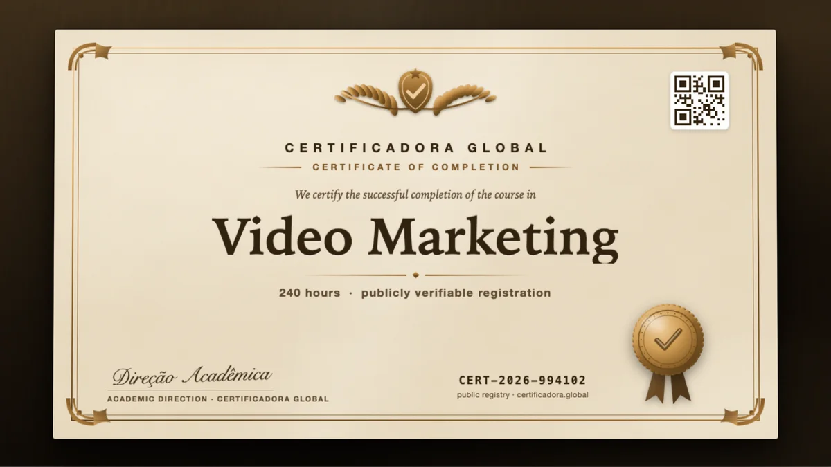 Cover of the Video Marketing course