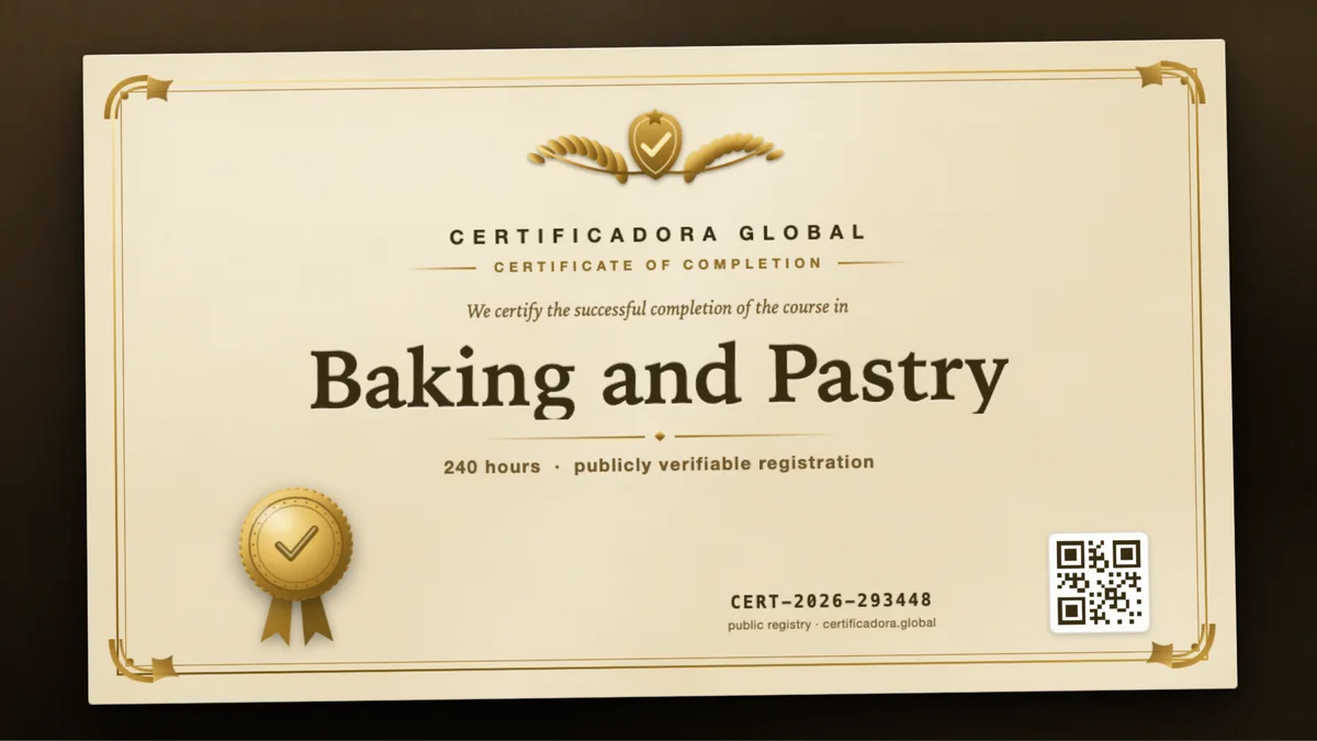 Cover of the Baking and Pastry course