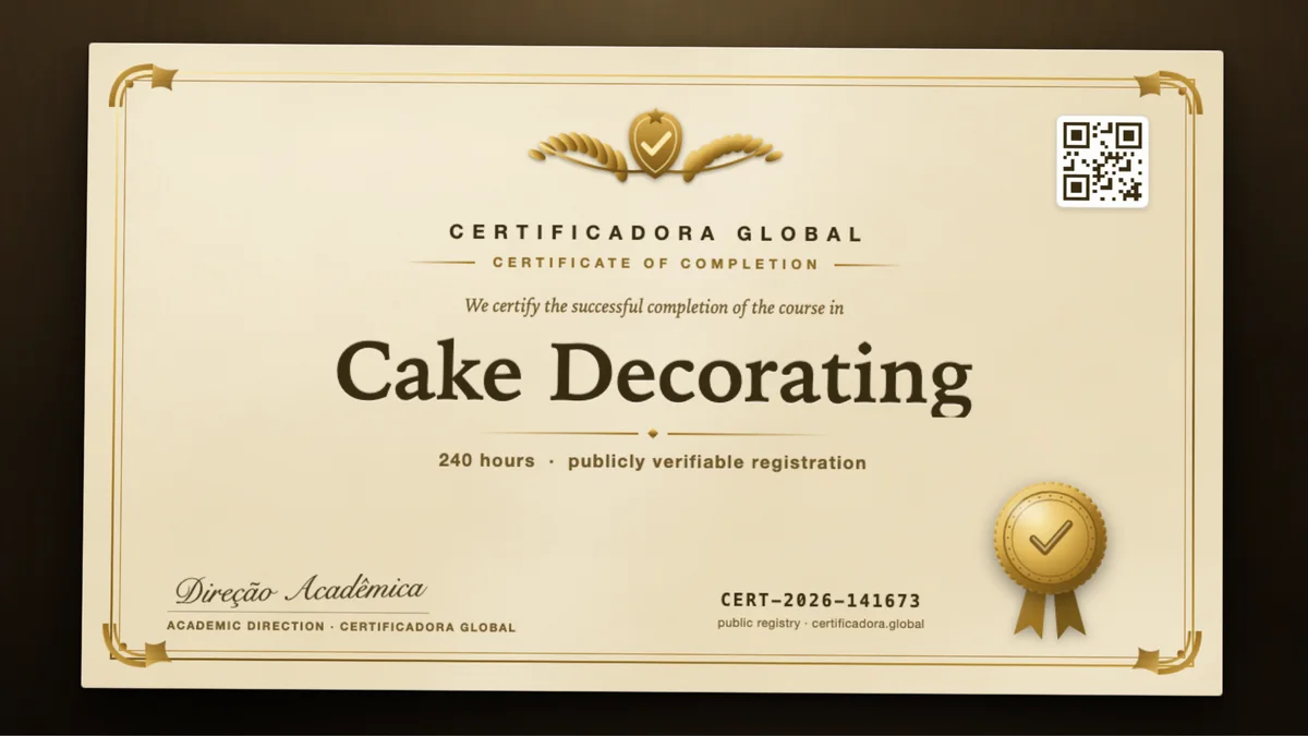 Cover of the Cake Decorating course