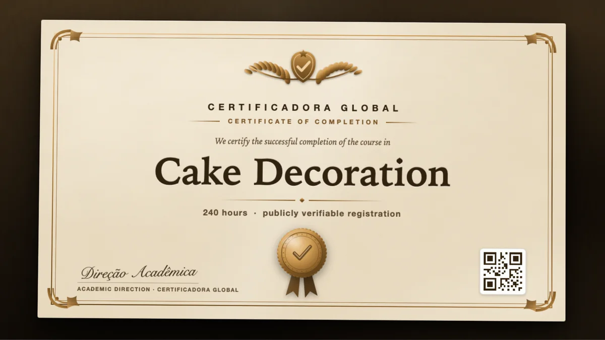 Cover of the Cake Decoration course