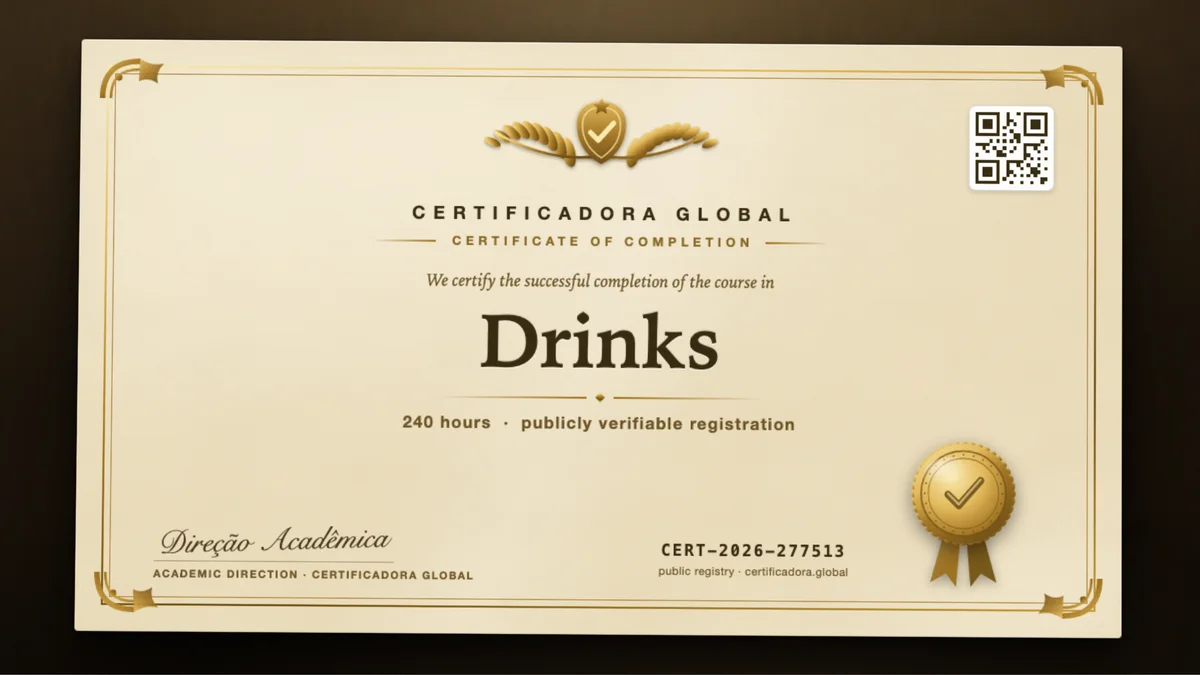 Cover of the Drinks course