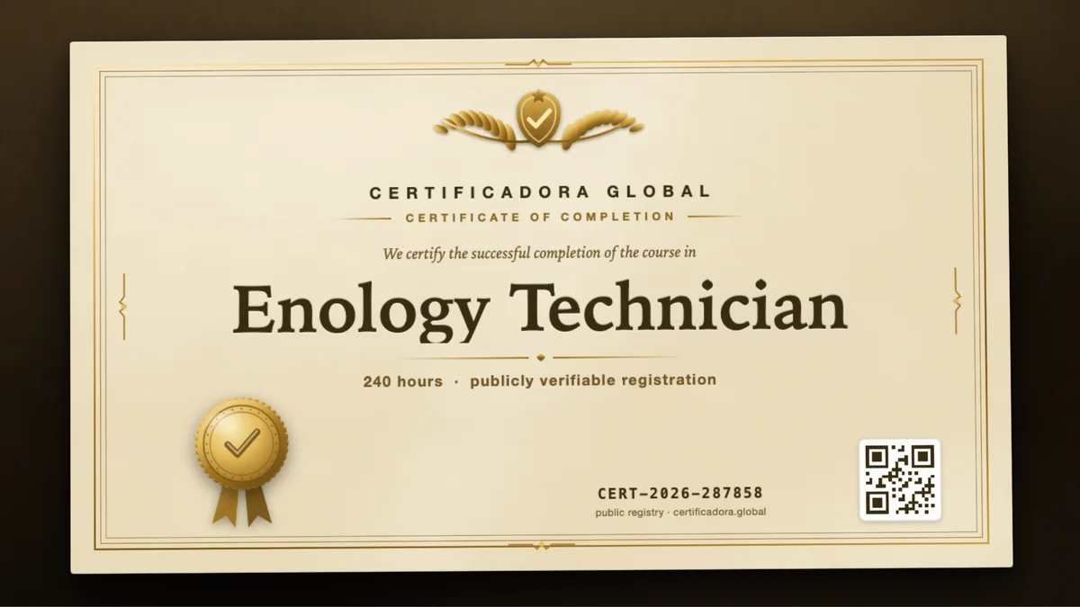 Cover of the Enology Technician course
