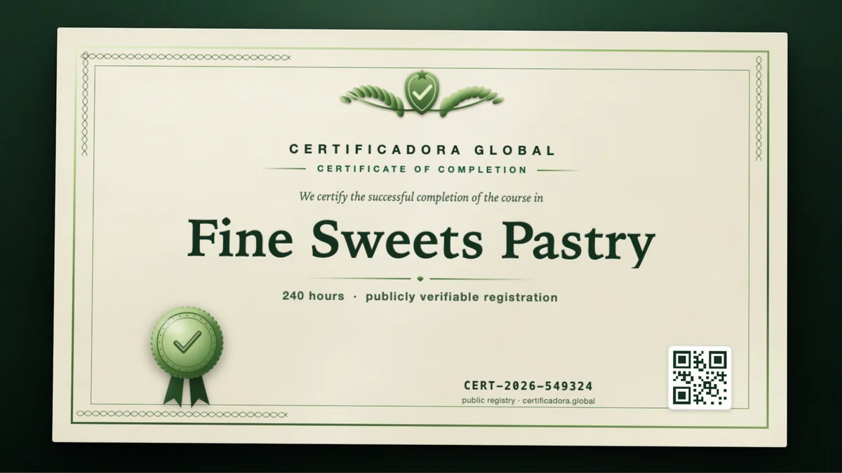 Cover of the Fine Sweets Pastry course