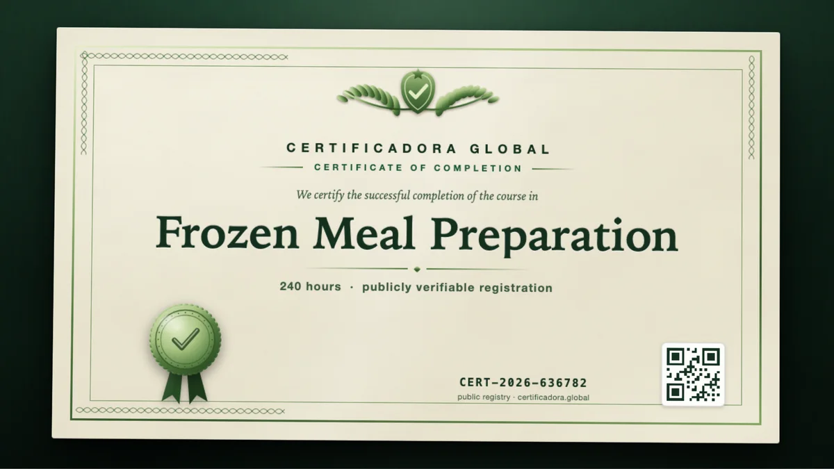 Cover of the Frozen Meal Preparation course