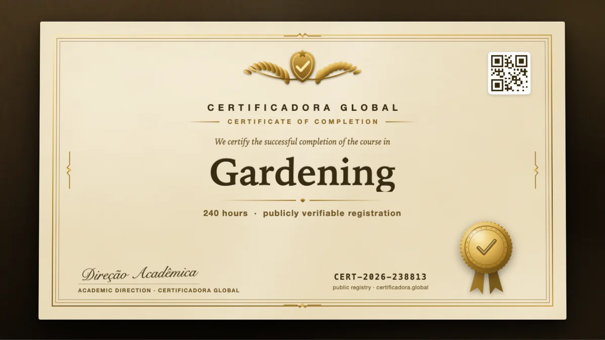 Cover of the Gardening course