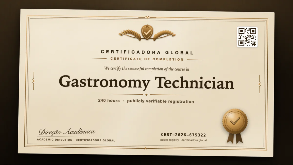 Cover of the Gastronomy Technician course
