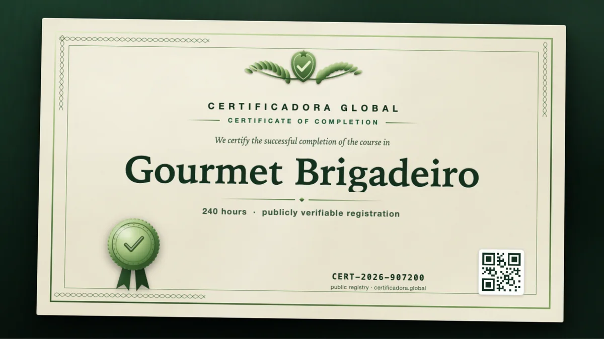 Cover of the Gourmet Brigadeiro course