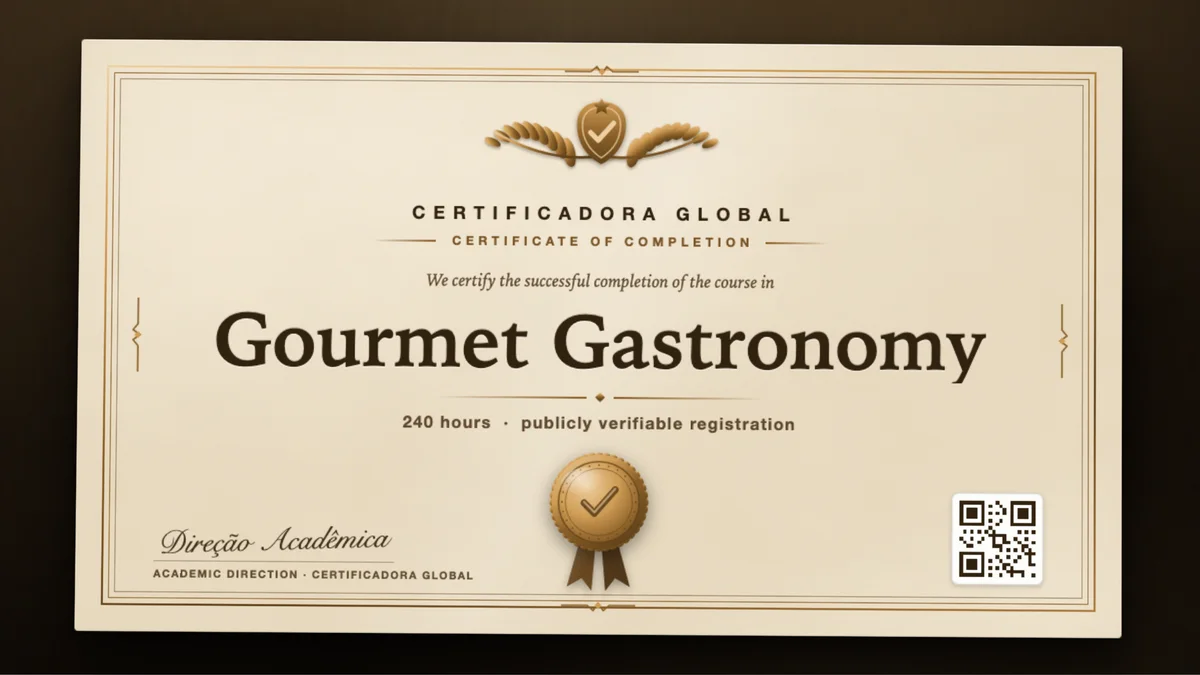 Cover of the Gourmet Gastronomy course