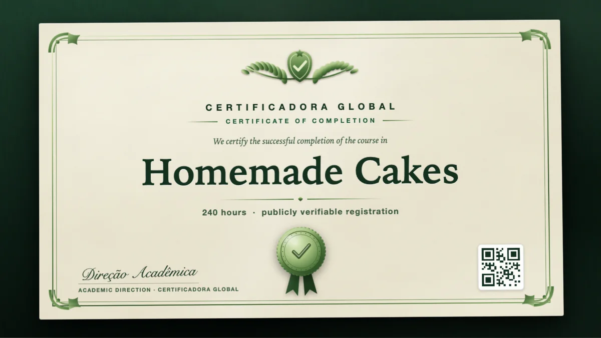 Cover of the Homemade Cakes course