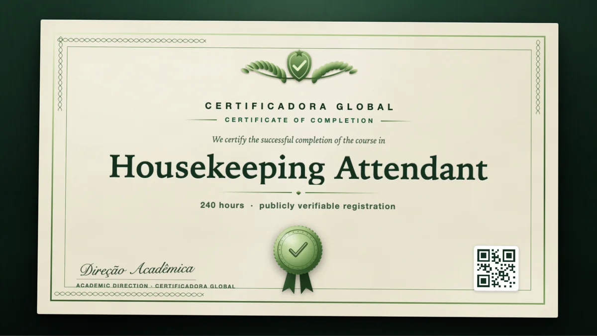 Cover of the Housekeeping Attendant course