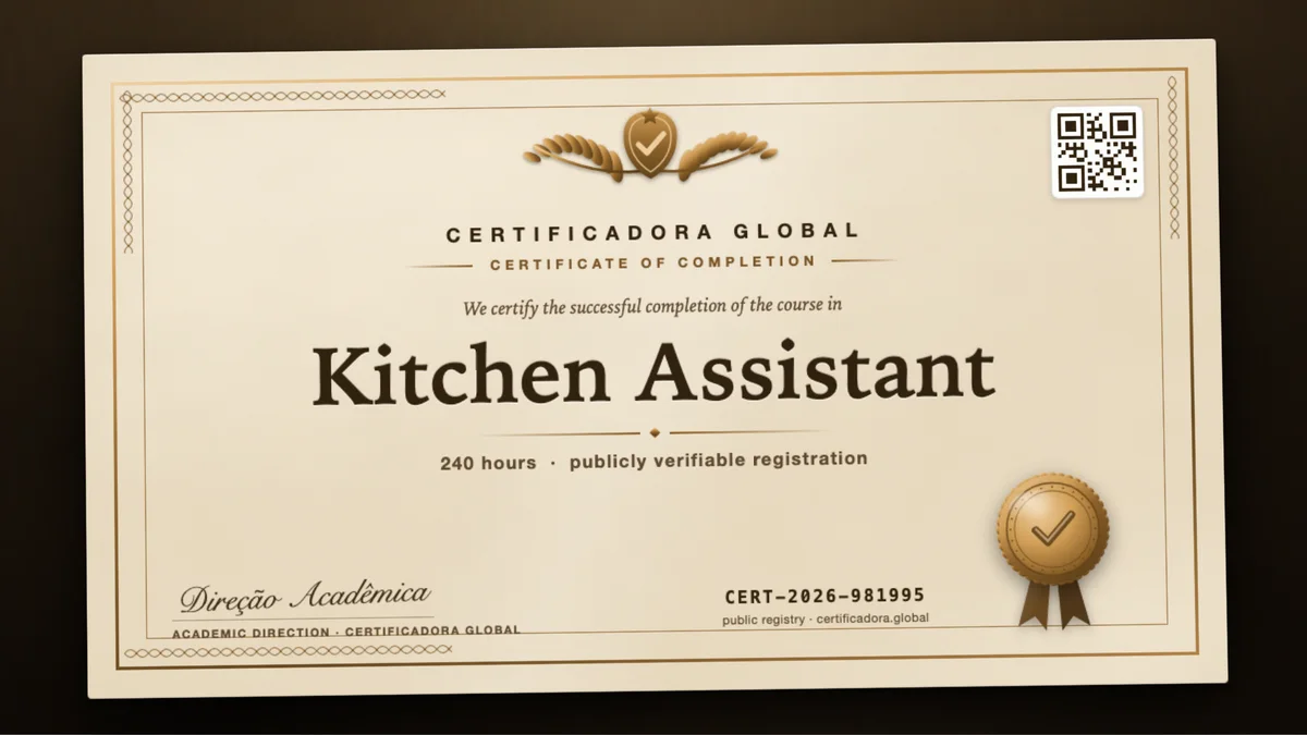Cover of the Kitchen Assistant course