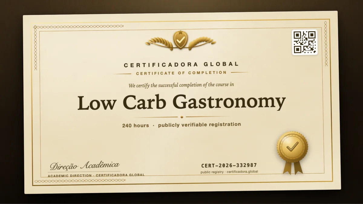 Cover of the Low Carb Gastronomy course