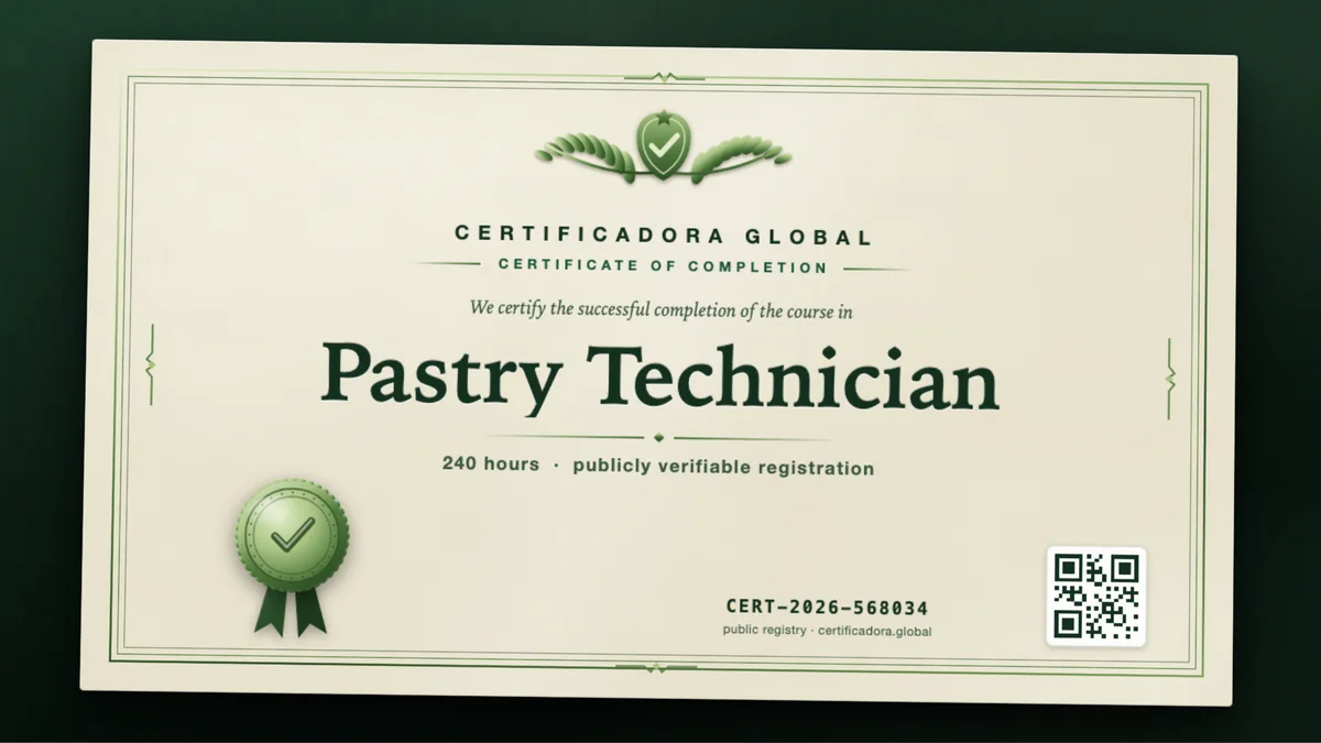 Cover of the Pastry Technician course