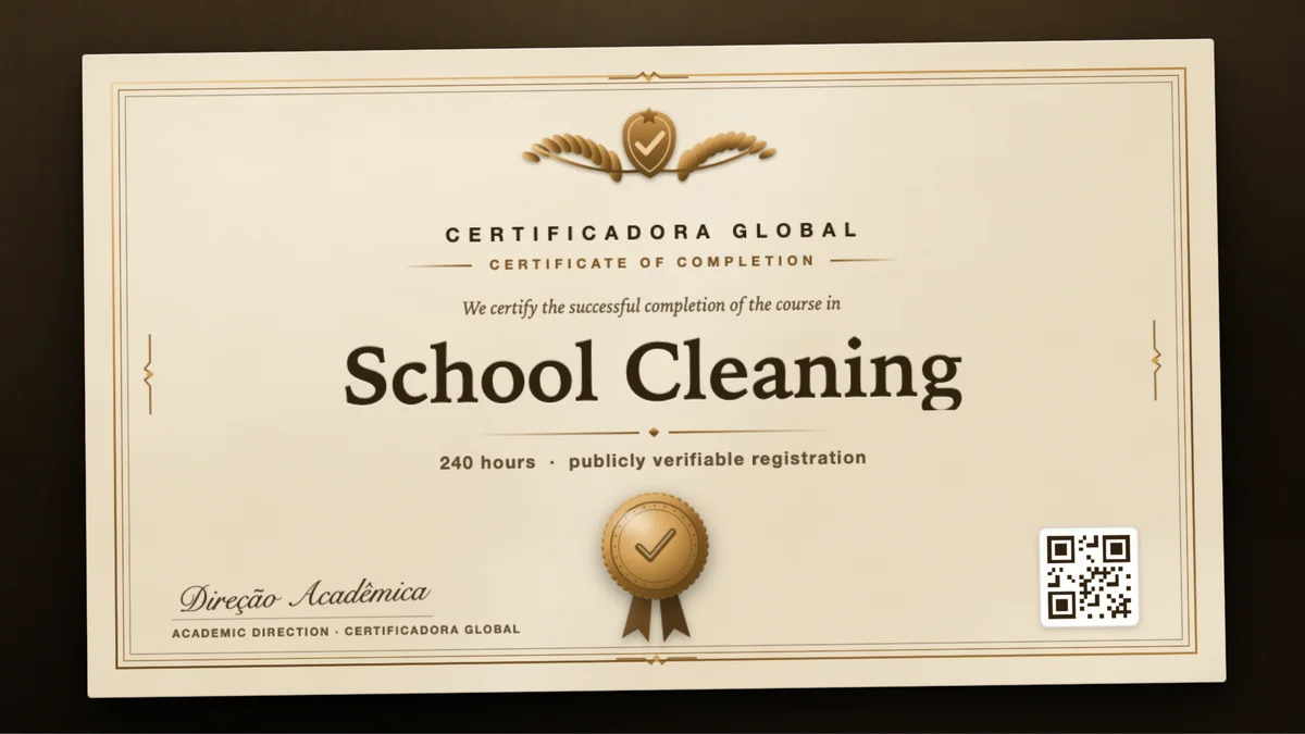 Cover of the School Cleaning course
